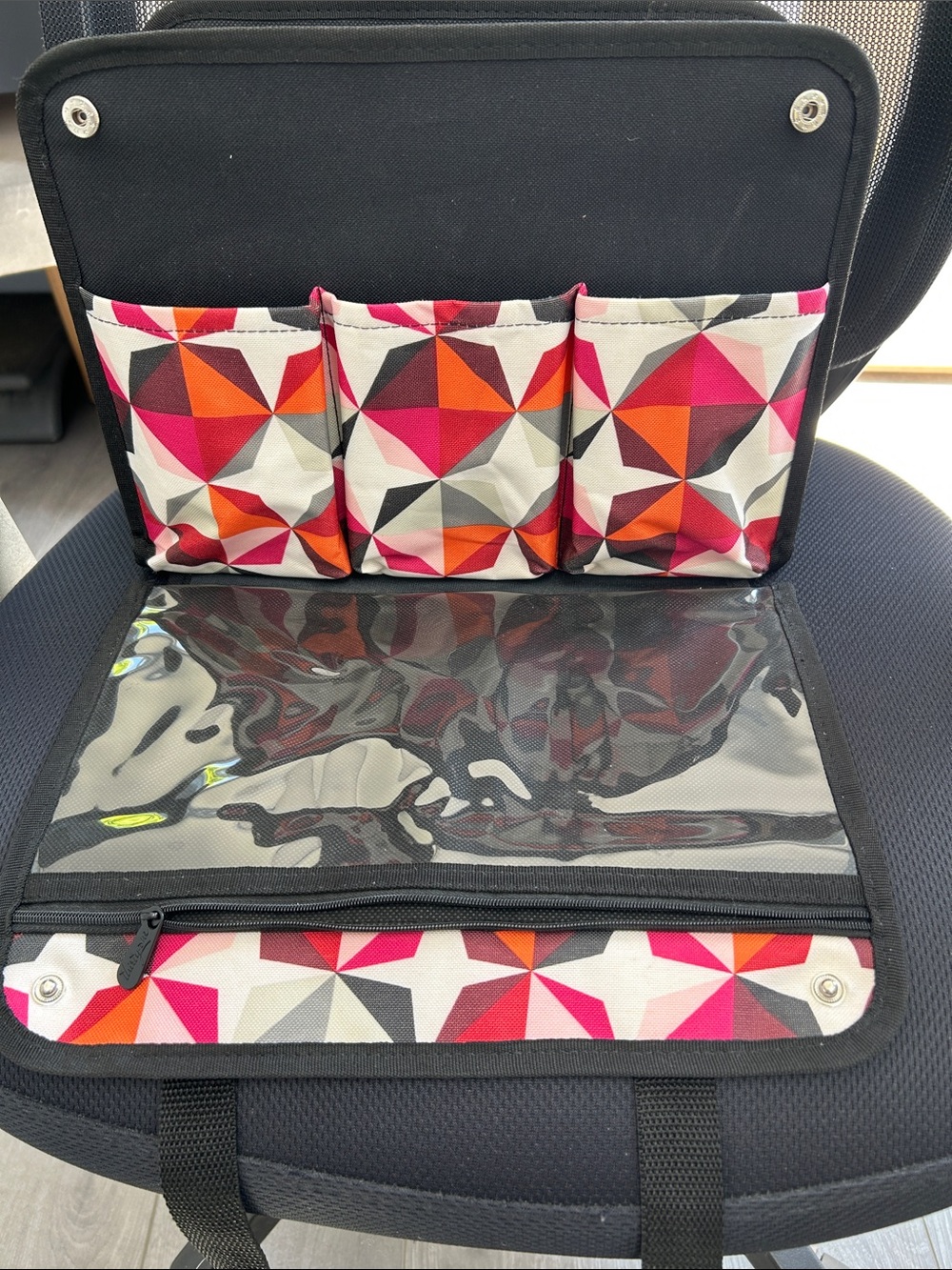 Thirty one Geometric Pink & Orange Organizer Bag.